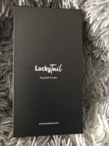 Luckytail dog nail grinder review in the box