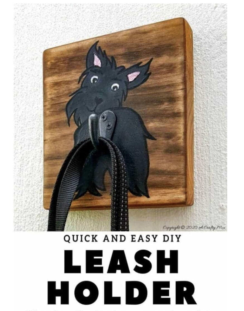 cute dog leash holder is shown for s DIY gifts for dog parents