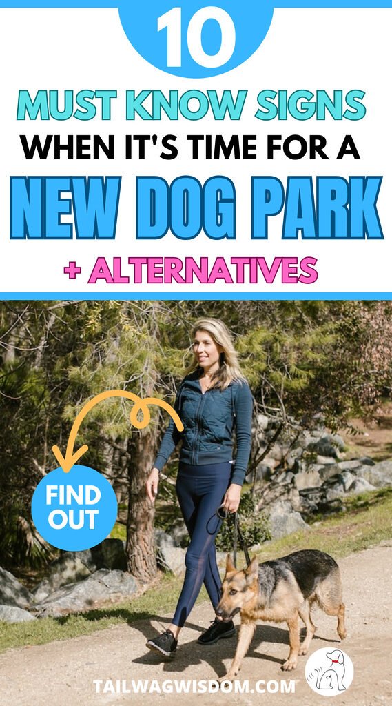 a woman learns it's time for a new dog park