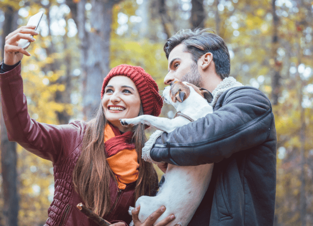 a dog date with a selfie