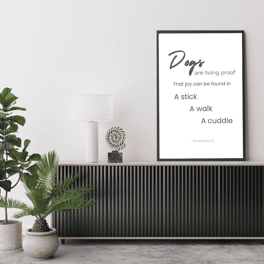 Inspirational Dog Wall Art Printable - Dogs Bring Joy Quote for Home Decor - Image 2