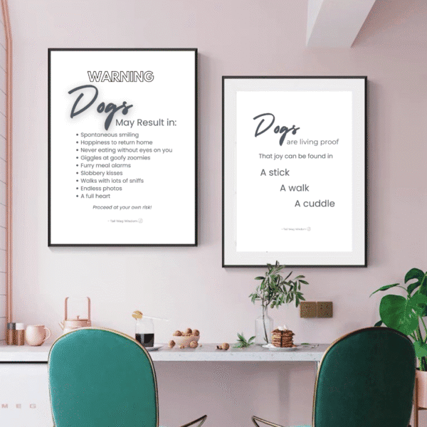 Dog Wall Art Bundle Printable – 5 Inspirational Dog Quotes (Instant Download) - Image 3
