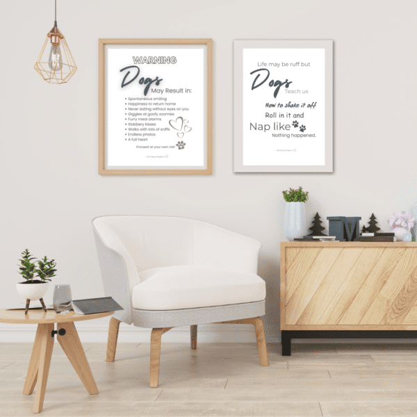 Dog Wall Art Bundle Printable – 5 Inspirational Dog Quotes (Instant Download) - Image 4