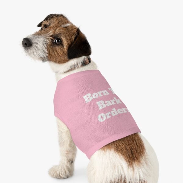 Pet Tank Top — "Born To Bark Orders" Funny Dog Shirt - Image 9